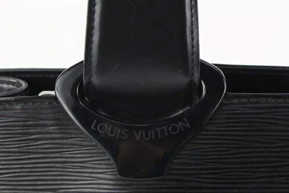Louis Vuitton Black Epi Leather Gemeaux Tote Bag  913lv9