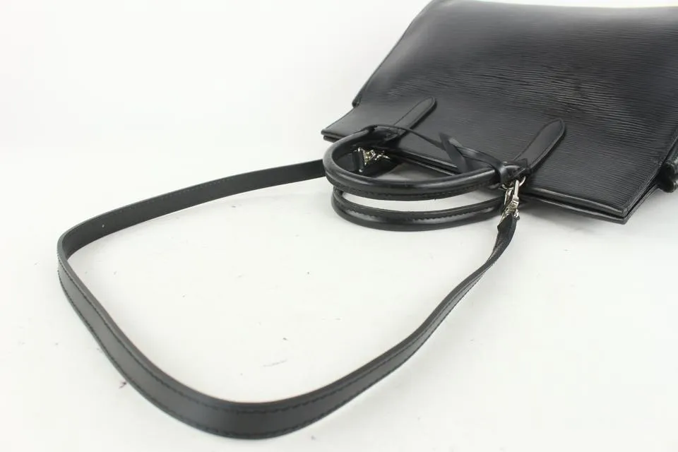Louis Vuitton Black Epi Leather Noir Marly MM 2way Tote Bag 1110lv16