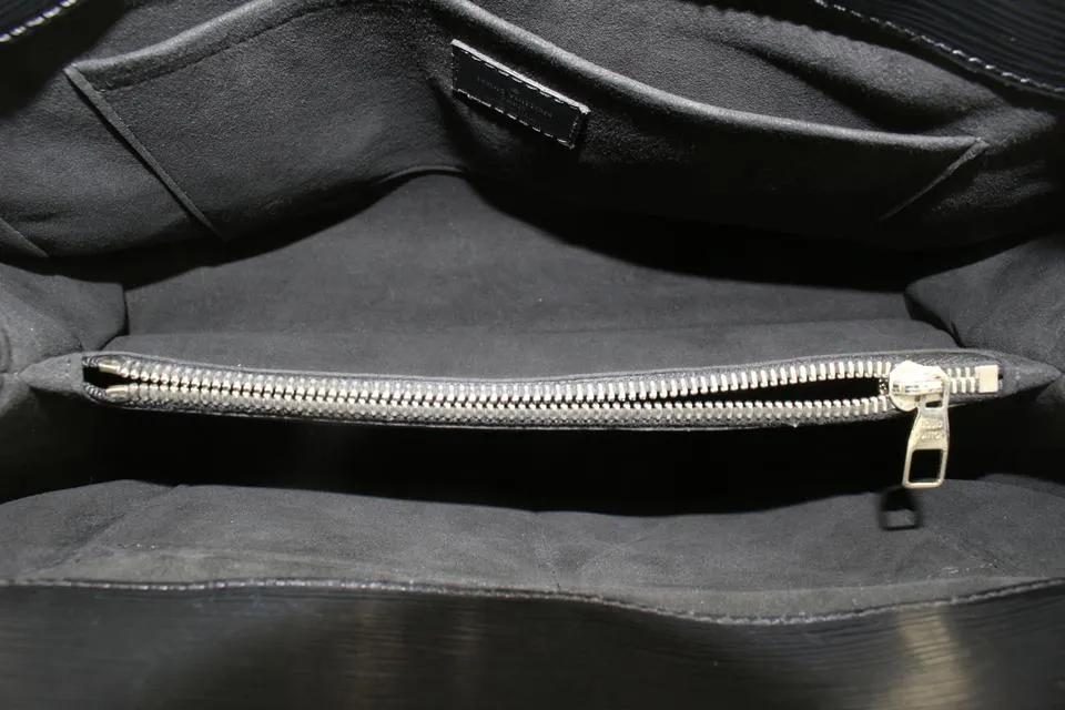 Louis Vuitton Black Epi Leather Noir Marly MM 2way Tote Bag 1110lv16