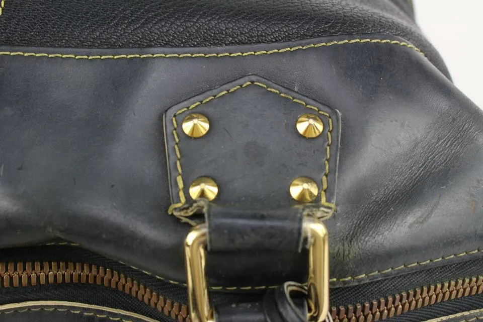 Louis Vuitton Black Suhali Leather Lockit GM Dome Bag 2lv1020