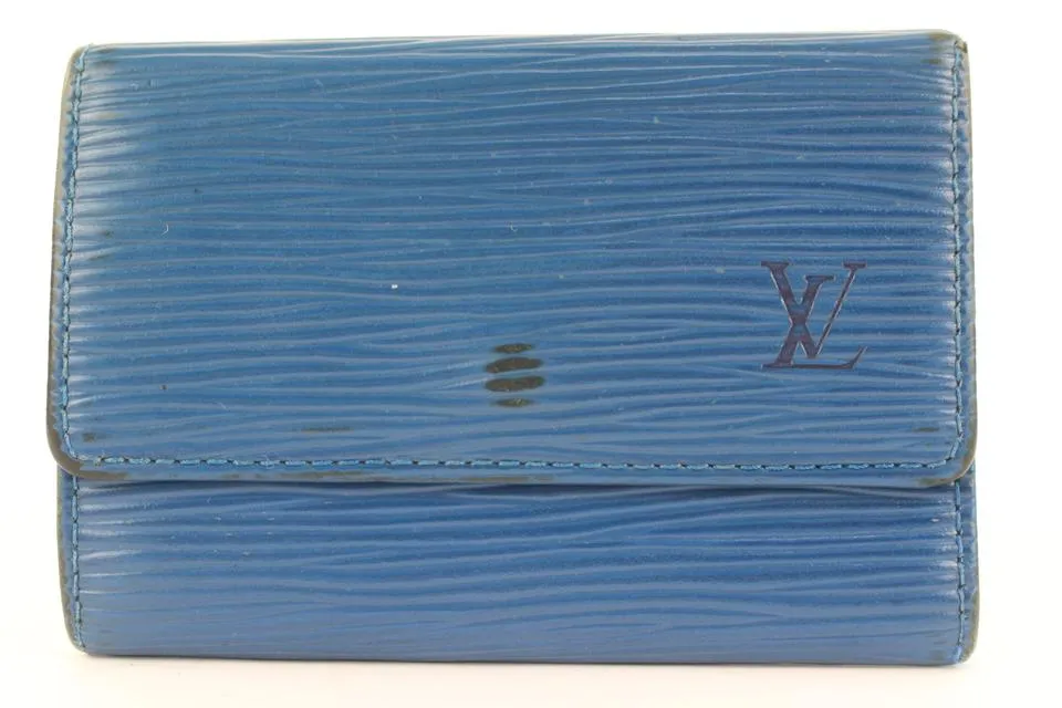 Louis Vuitton Blue Epi Leather Toledo Multicles 6 Key Holder 8lk0128