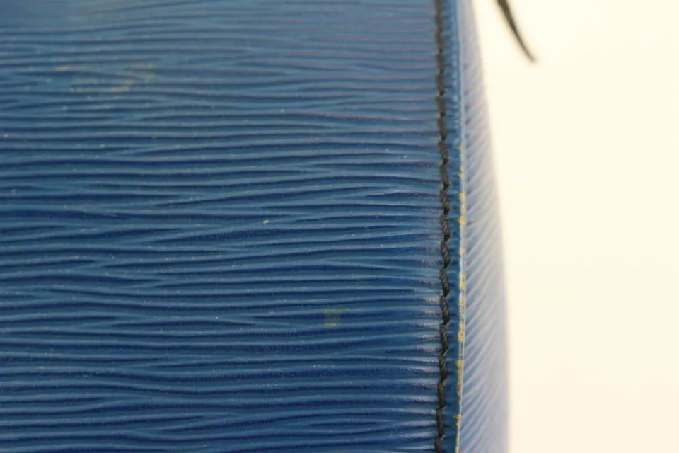 Louis Vuitton Blue Epi Leather Toledo Speedy 30 Boston Bag MM 917lv16