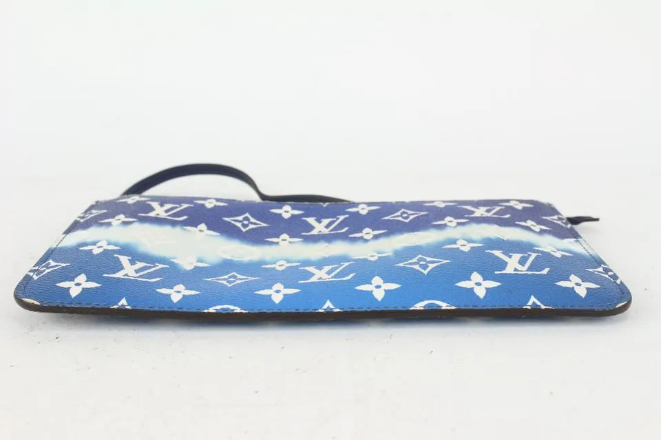 Louis Vuitton Blue Monogram Giant Escale Neverfull Pochette 824lv45