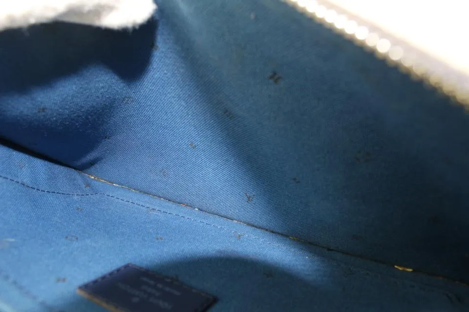 Louis Vuitton Blue Monogram Giant Escale Neverfull Pochette 824lv45