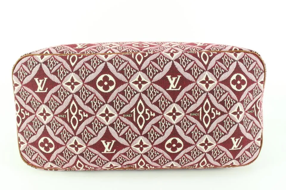 Louis Vuitton Bordeaux  Monogram Since 1854 Neverfull MM Tote with Pouch  24lz53s