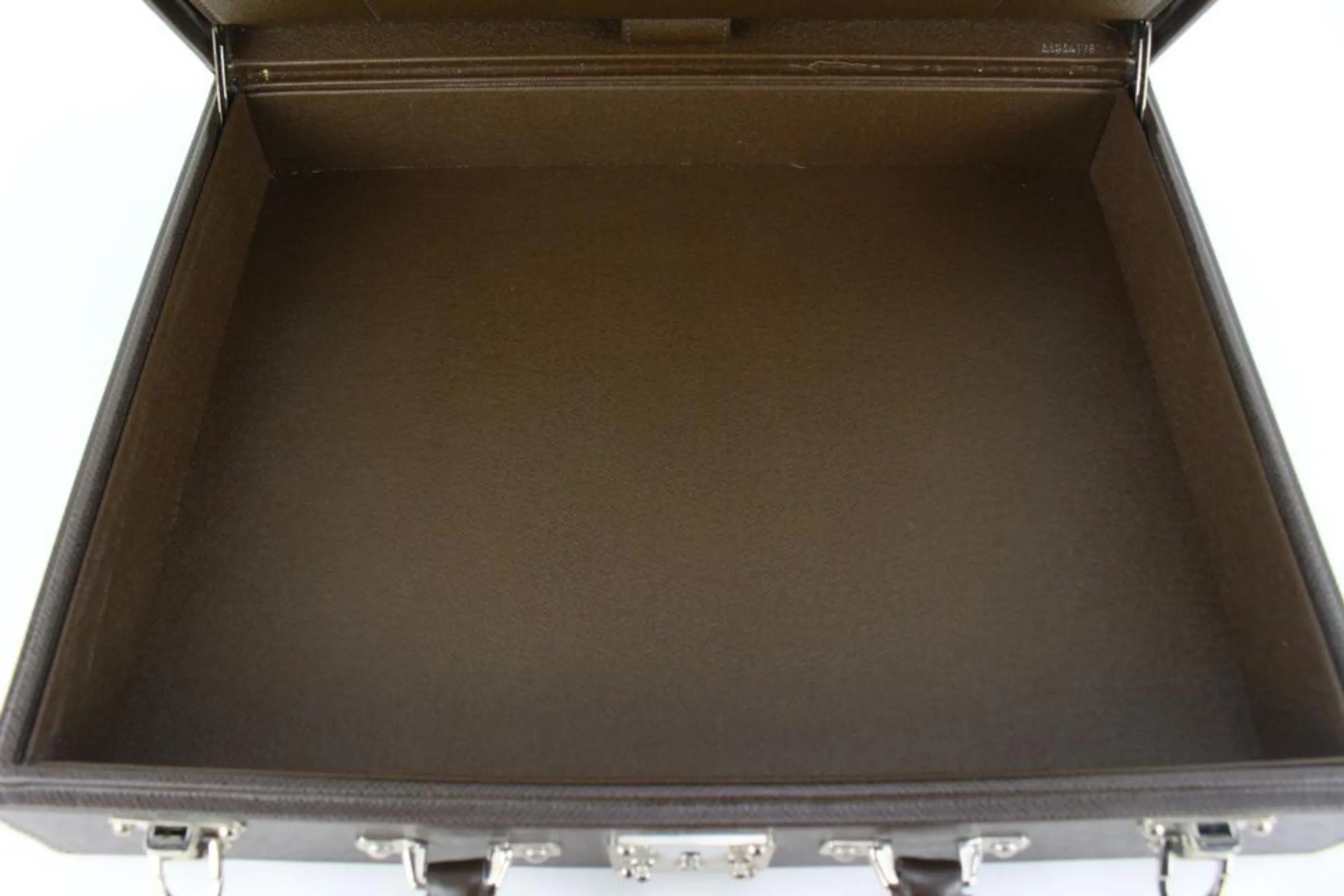 Louis Vuitton Brown Grizzli Taiga Leather President Briefcase Attache Trunk 14lk616s