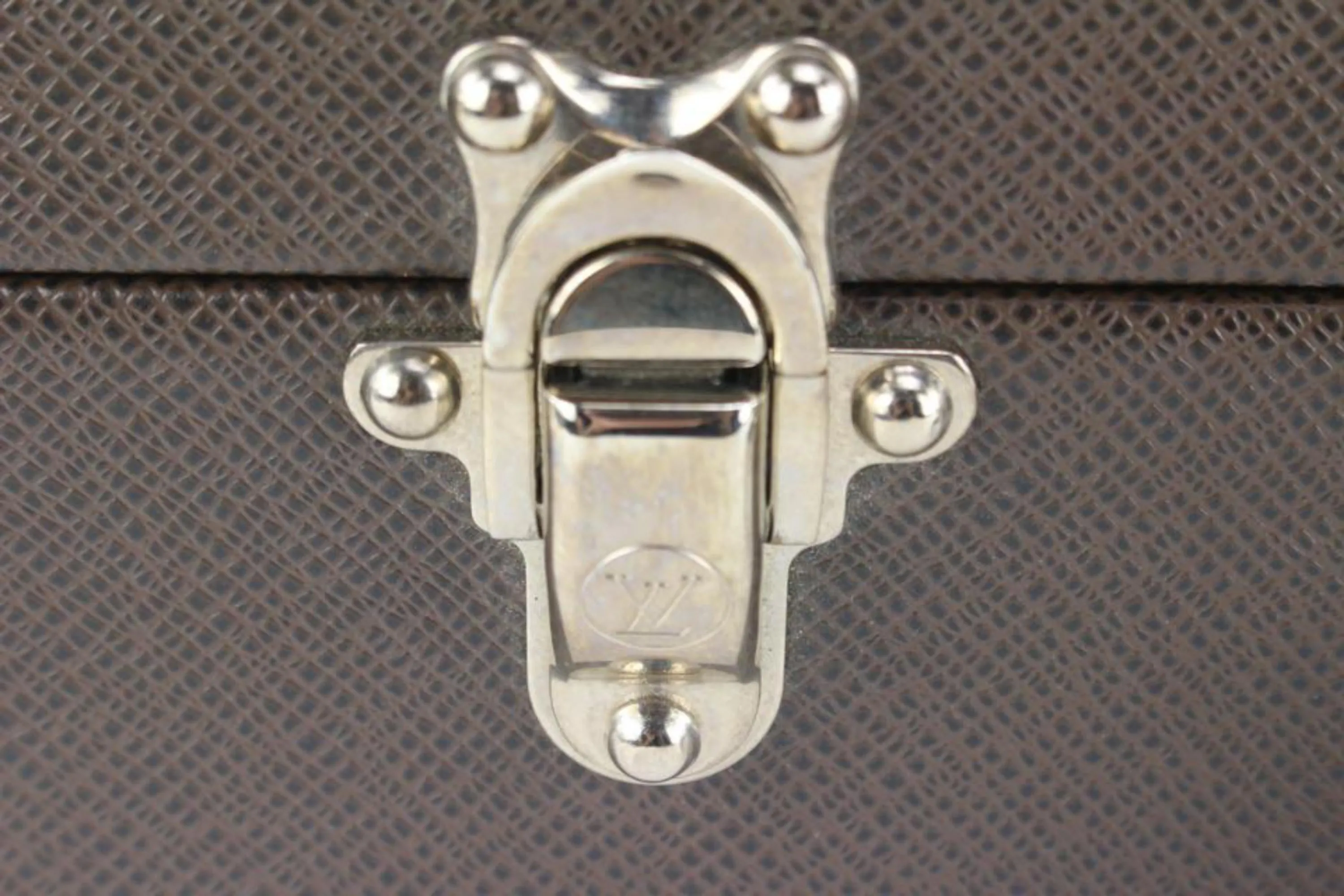 Louis Vuitton Brown Grizzli Taiga Leather President Briefcase Attache Trunk 14lk616s