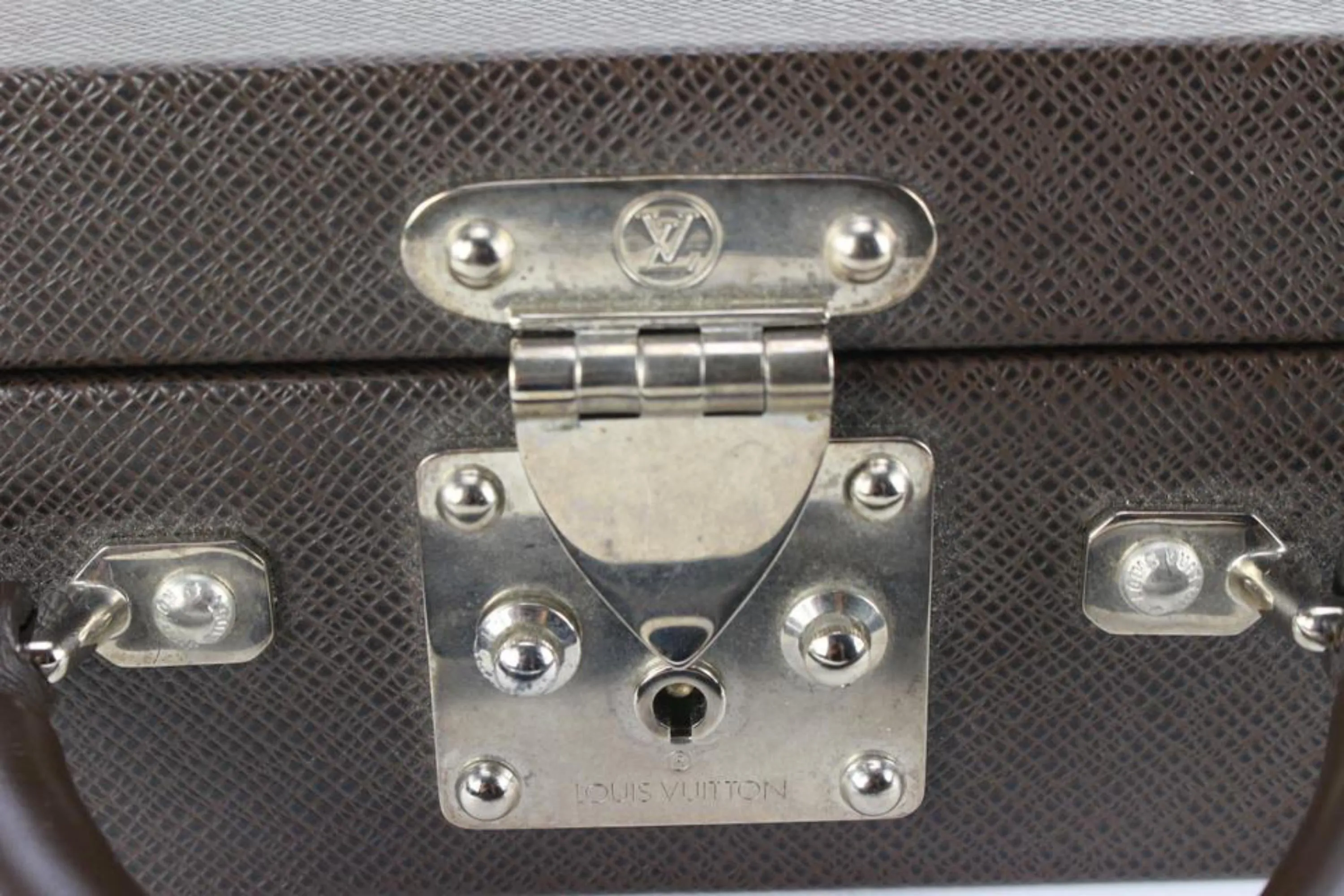 Louis Vuitton Brown Grizzli Taiga Leather President Briefcase Attache Trunk 14lk616s