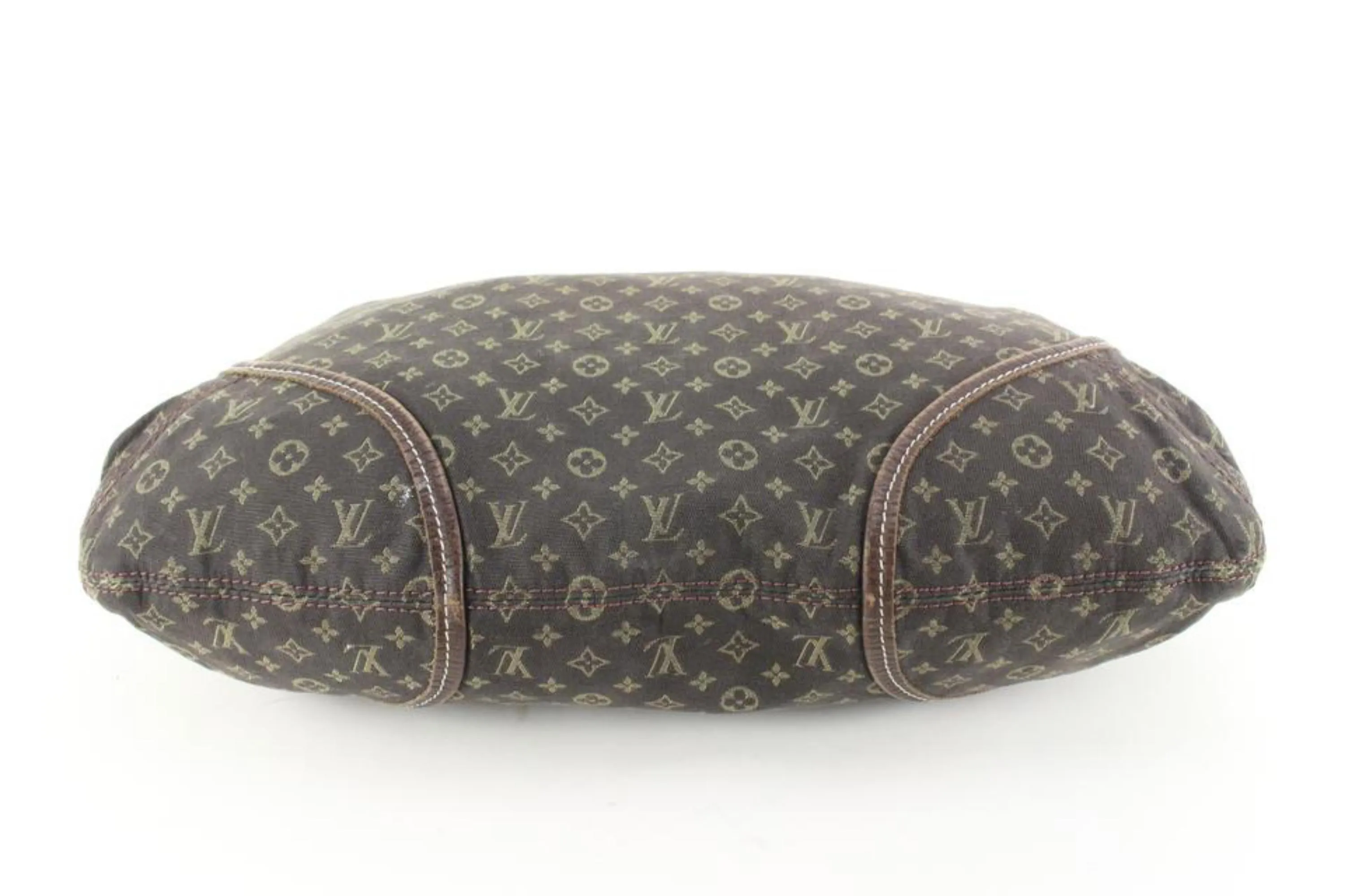 Louis Vuitton Brown Monogram Mini Lin Manon MM Hobo 24lk617s