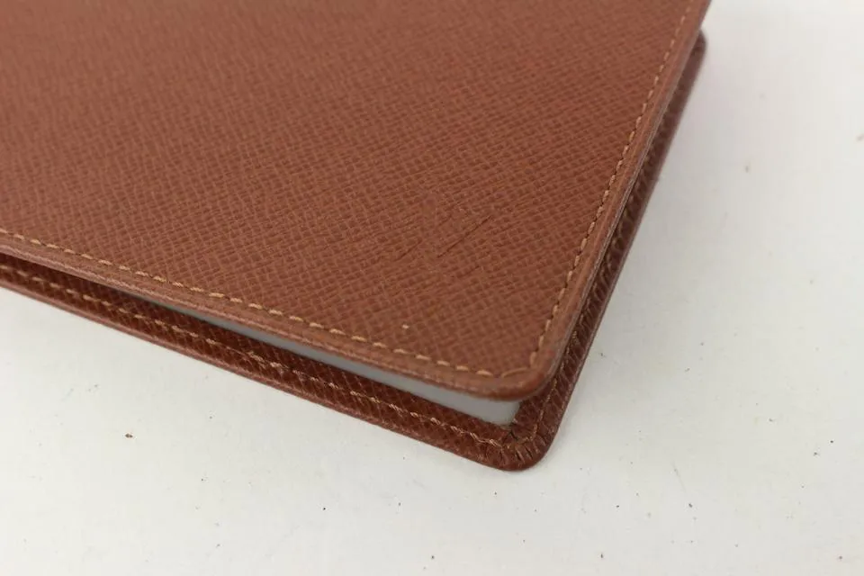Louis Vuitton Brown Taiga Leather Card Holder ID Wallet case 511lvs68