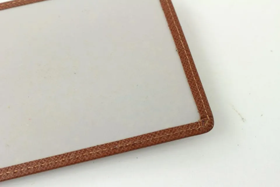 Louis Vuitton Brown Taiga Leather Card Holder ID Wallet case 511lvs68
