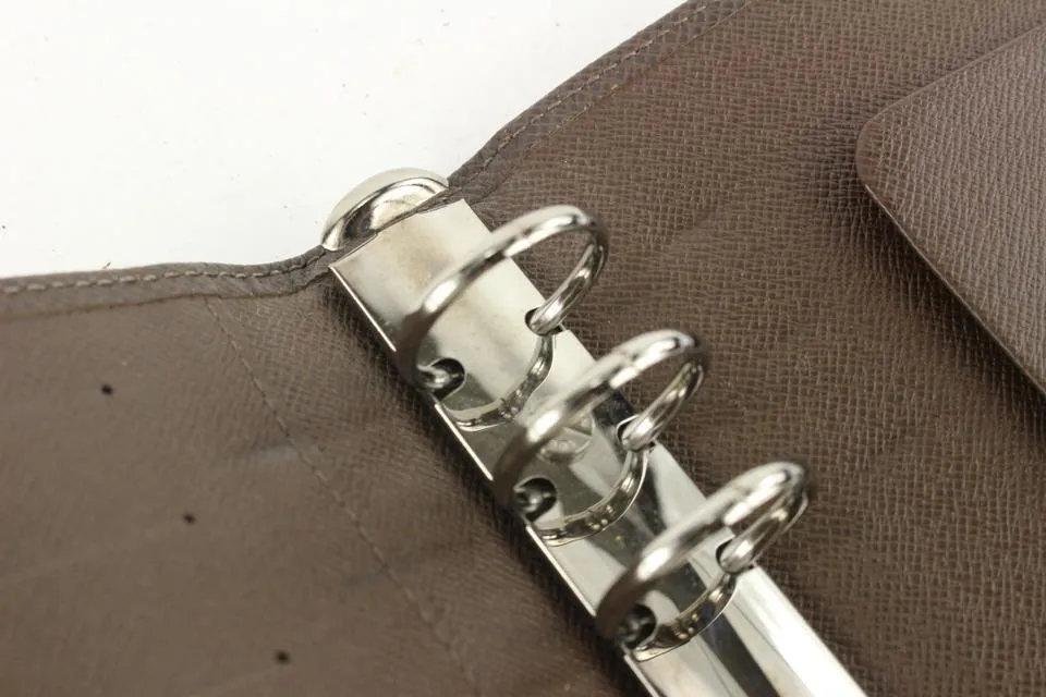 Louis Vuitton Brown Taiga Leather Small Ring Agenda PM Diary Cover 651lvs617