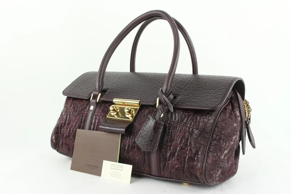Louis Vuitton Burgundy Monogram Jacquard Volupte Psyche  Bag 663lvs618