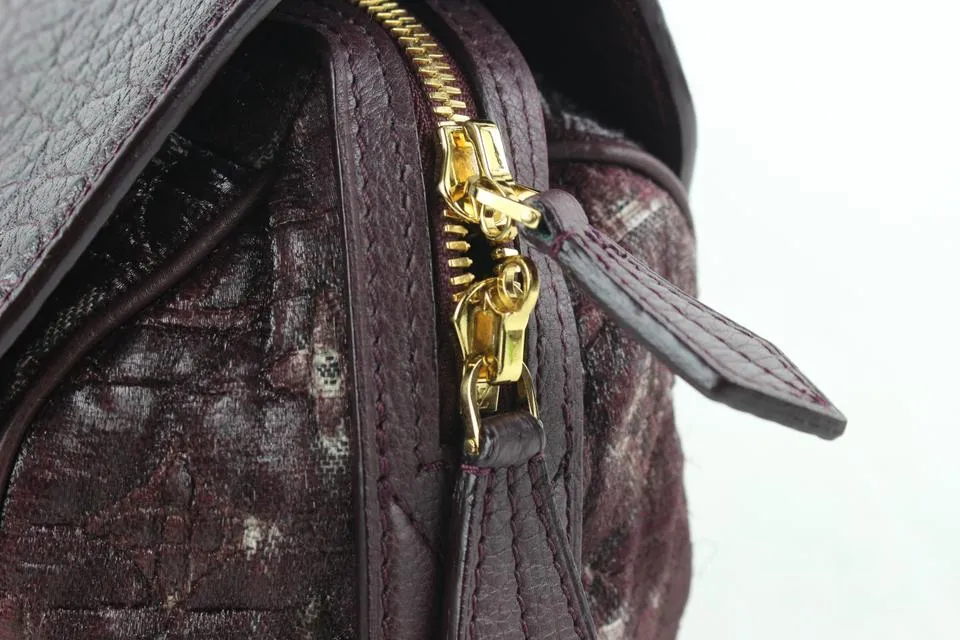Louis Vuitton Burgundy Monogram Jacquard Volupte Psyche  Bag 663lvs618