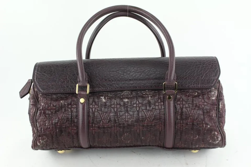 Louis Vuitton Burgundy Monogram Jacquard Volupte Psyche  Bag 663lvs618