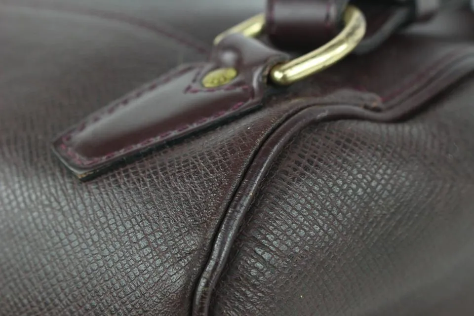 Louis Vuitton Burgundy Taiga Leather Cassiar Backpack 1015lv42