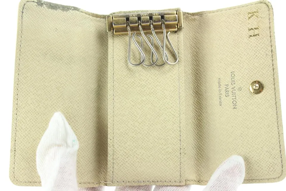 Louis Vuitton Damier Azur 4 Key Holder Case Multicles Wallet 9lk0128
