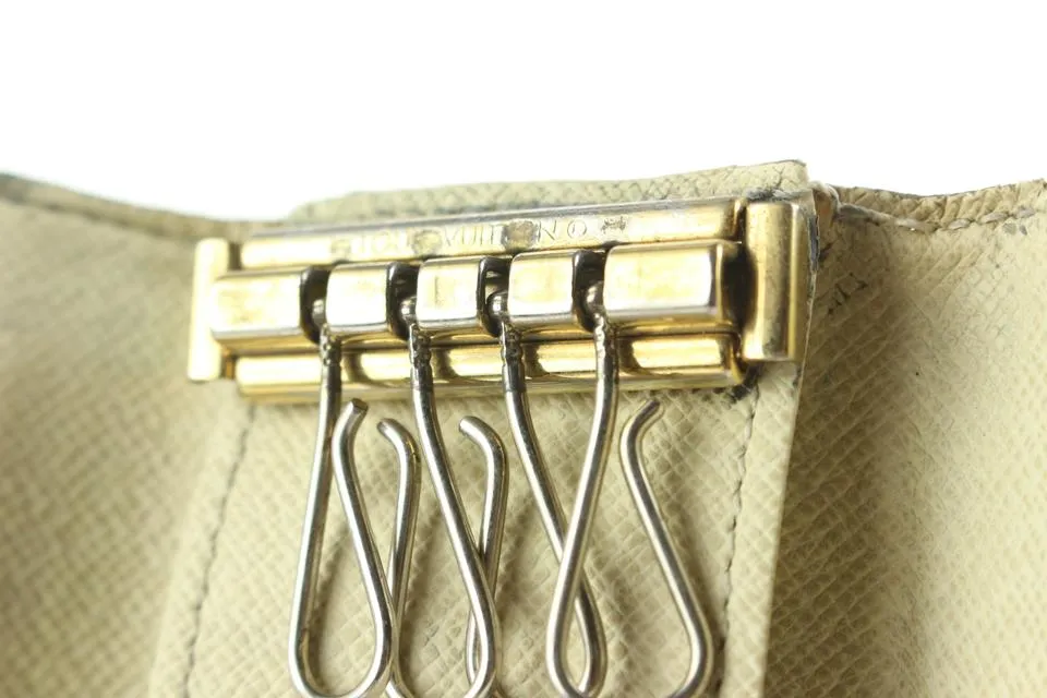 Louis Vuitton Damier Azur 4 Key Holder Case Multicles Wallet 9lk0128
