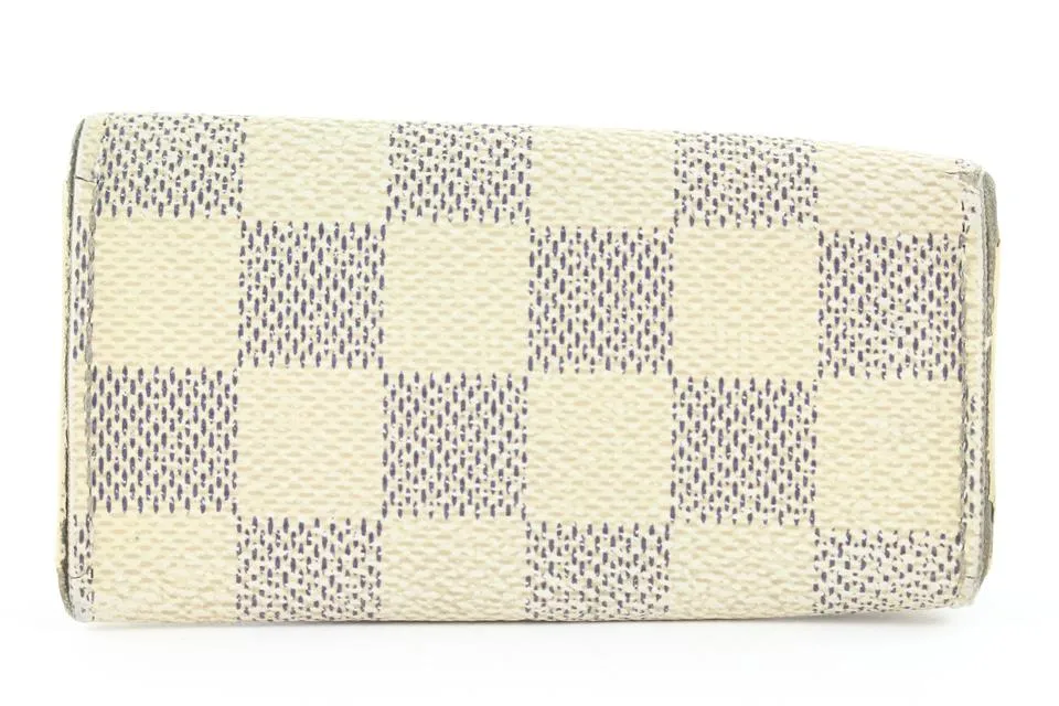 Louis Vuitton Damier Azur 4 Key Holder Case Multicles Wallet 9lk0128