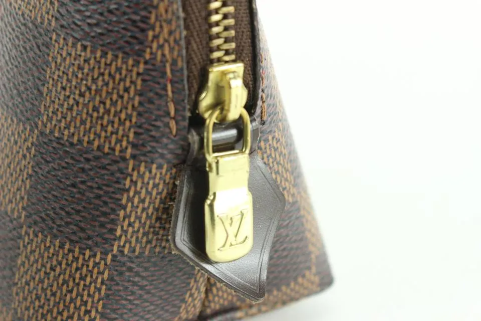 Louis Vuitton Damier Ebene Cosmetic Pouch PM Demi Ronde 99lk830s