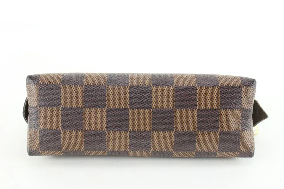 Louis Vuitton Damier Ebene Cosmetic Pouch PM Demi Ronde 99lk830s