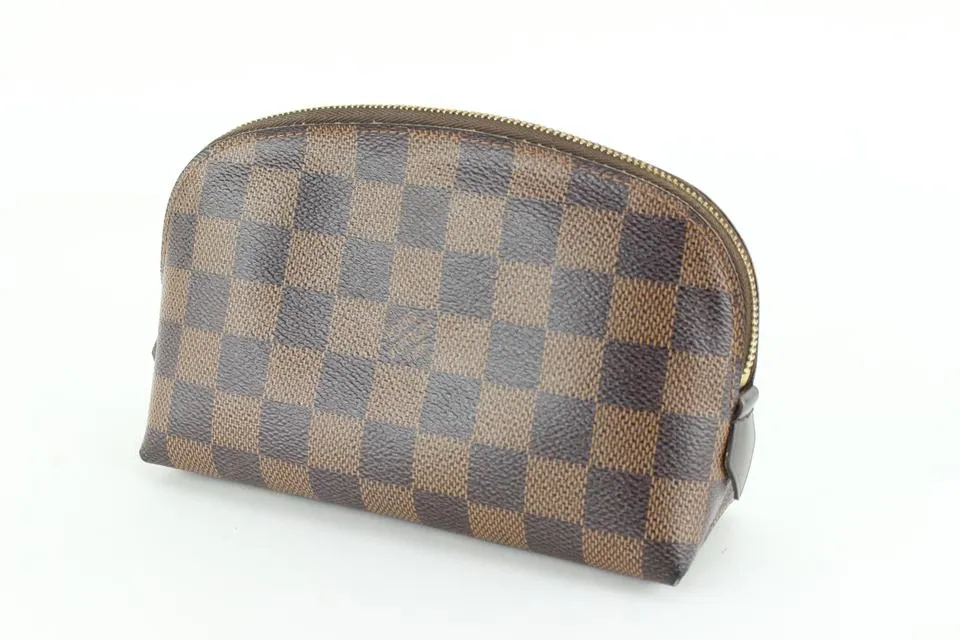Louis Vuitton Damier Ebene Cosmetic Pouch PM Demi Ronde 99lk830s