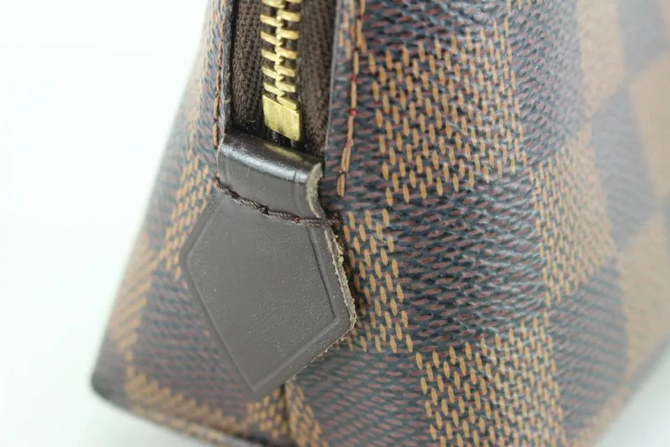 Louis Vuitton Damier Ebene Cosmetic Pouch PM Demi Ronde 99lk830s
