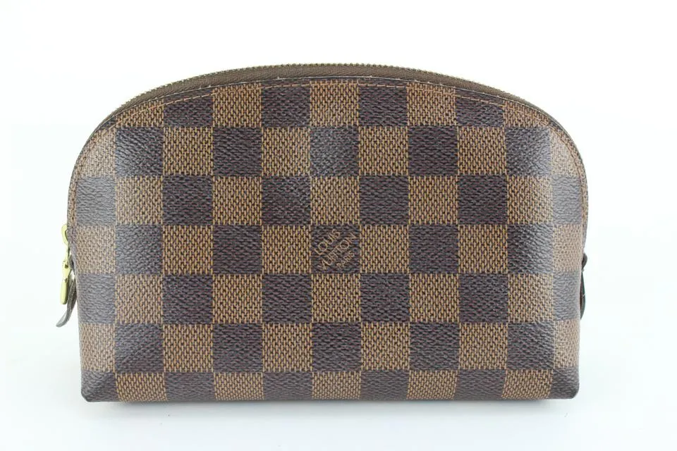 Louis Vuitton Damier Ebene Cosmetic Pouch PM Demi Ronde 99lk830s