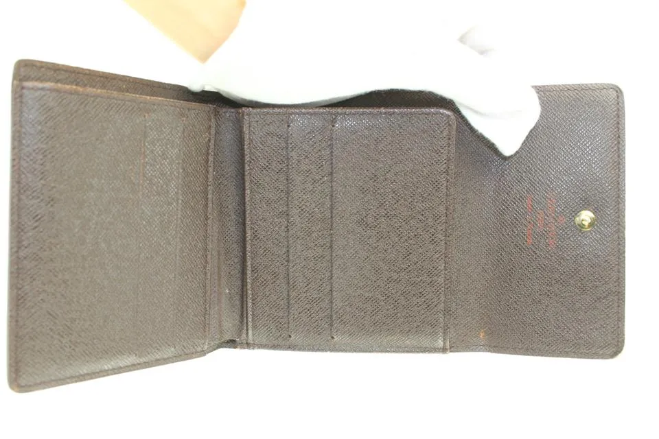 Louis Vuitton Damier Ebene Elise Compact Snap Wallet 366lvs525