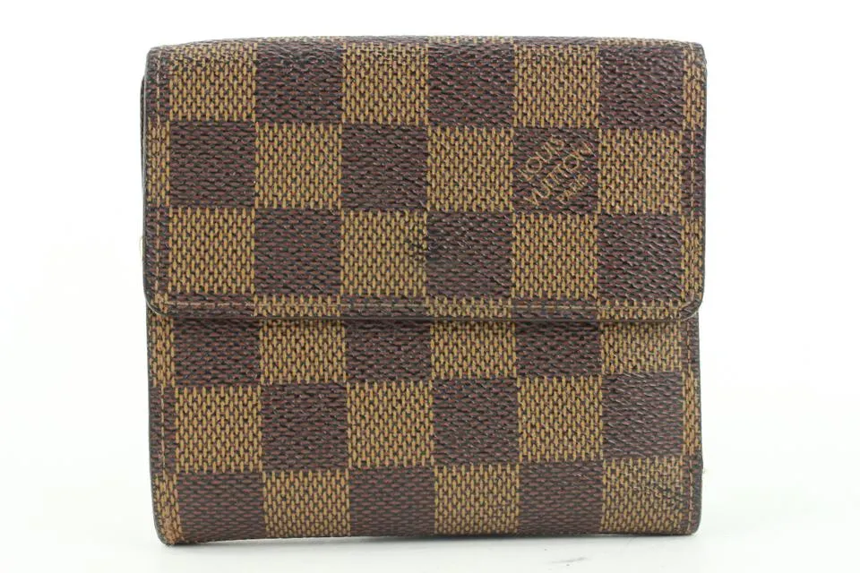 Louis Vuitton Damier Ebene Elise Compact Snap Wallet 366lvs525