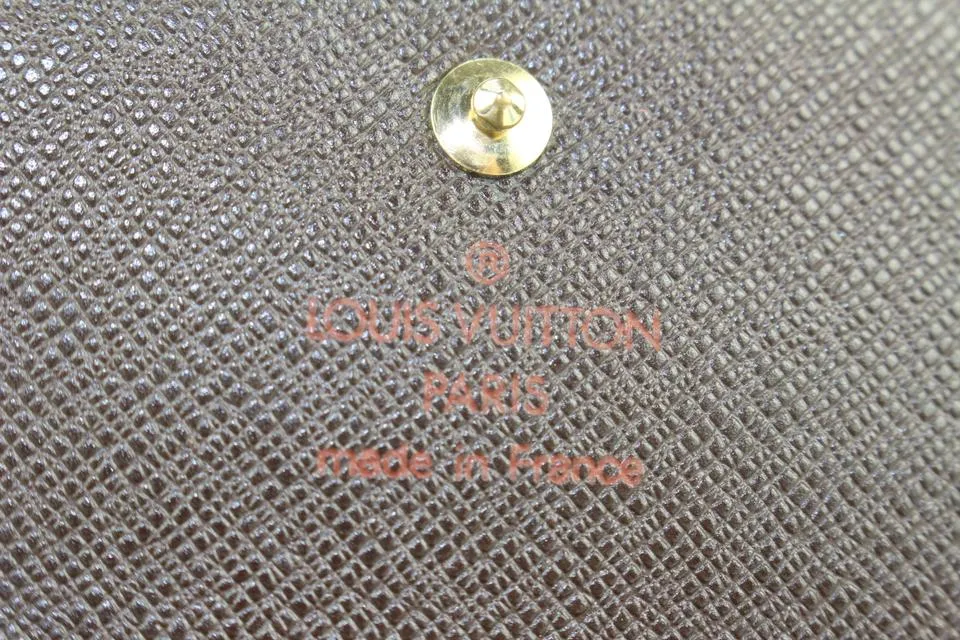 Louis Vuitton Damier Ebene Elise Compact Snap Wallet 366lvs525