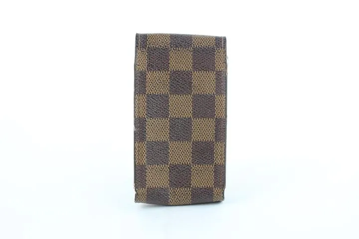Louis Vuitton Damier Ebene Mobile Etui Cigarette or Phone Case 12lz1002