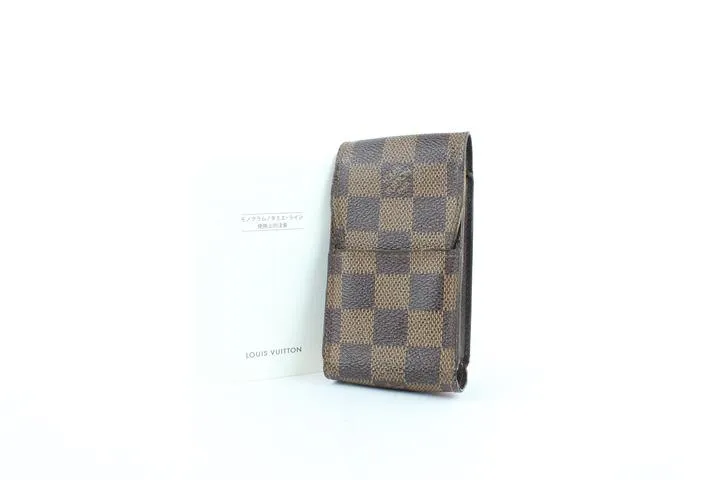 Louis Vuitton Damier Ebene Mobile Etui Cigarette or Phone Case 12lz1002