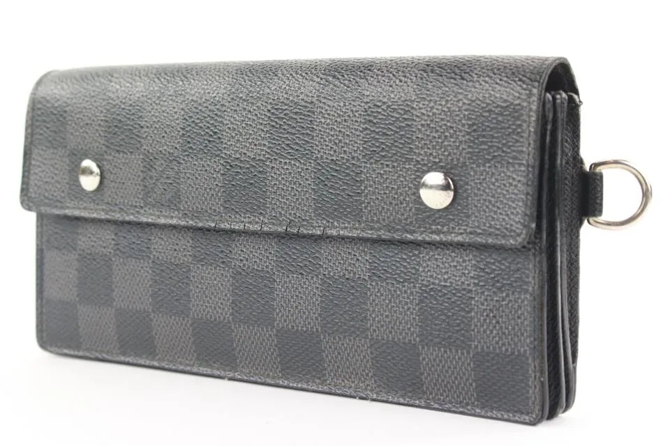 Louis Vuitton Damier Graphite Portefeuille Accordion Long Flap Wallet 222lvs210