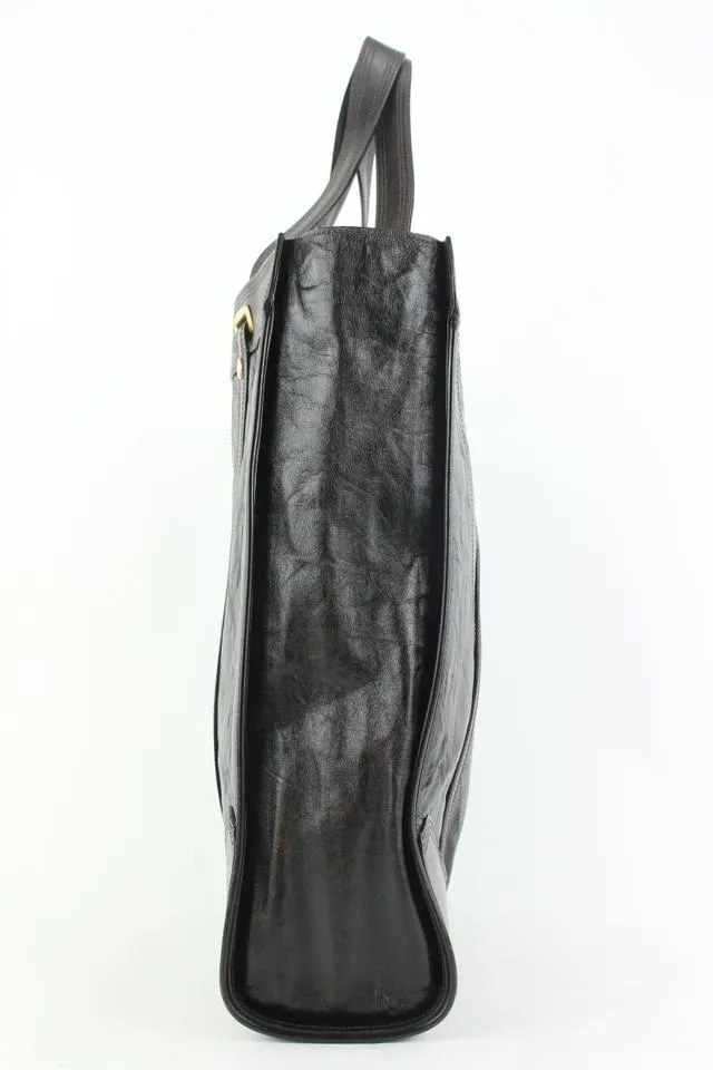 Louis Vuitton Dark Brown Soana Leather Gaston V Runway Sac Plat Tote 484lvs64