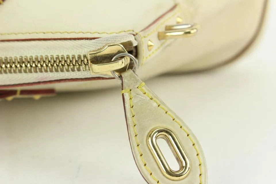 Louis Vuitton Ivory Suhali Leather Lockit PM Dome Bag 820lv88