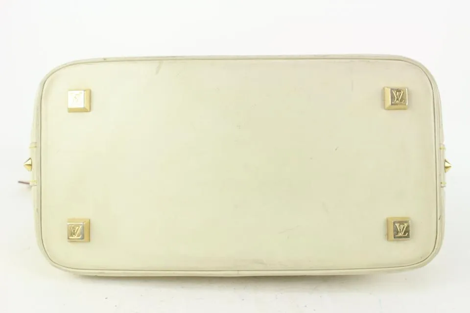Louis Vuitton Ivory Suhali Leather Lockit PM Dome Bag 820lv88