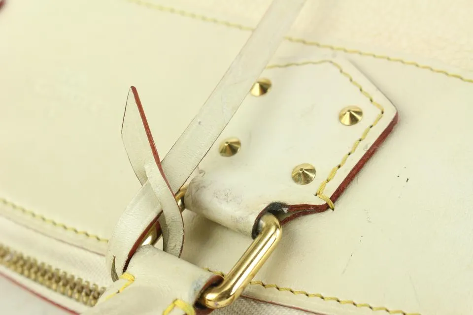 Louis Vuitton Ivory Suhali Leather Lockit PM Dome Bag 820lv88