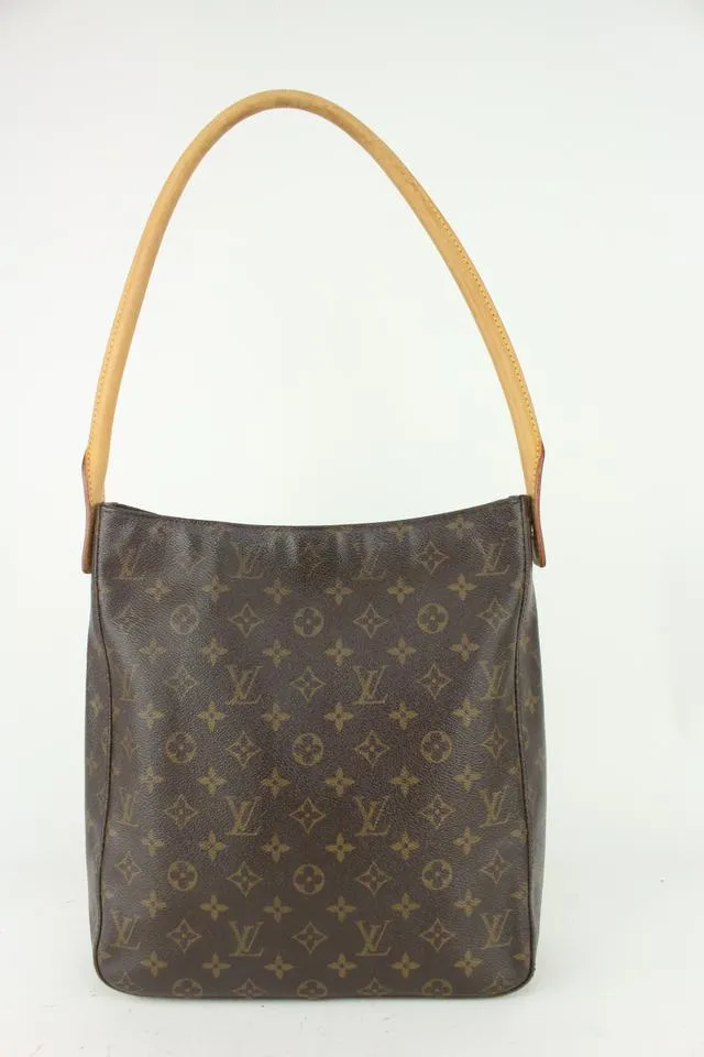 Louis Vuitton Monogram Looping GM Zip Hobo Bag 824lv36