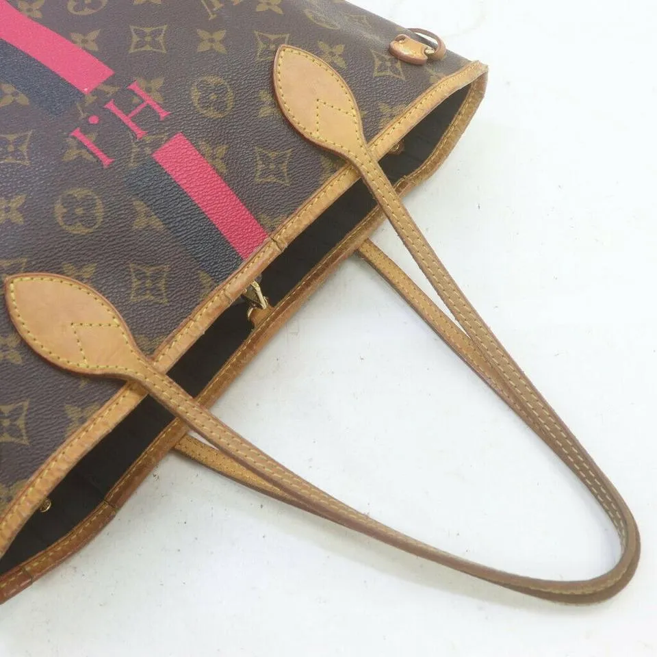 Louis Vuitton Monogram Mongram Neverfull PM Tote with Stripe 863287