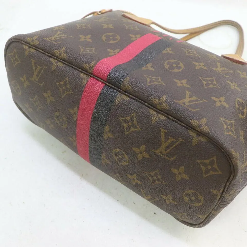 Louis Vuitton Monogram Mongram Neverfull PM Tote with Stripe 863287