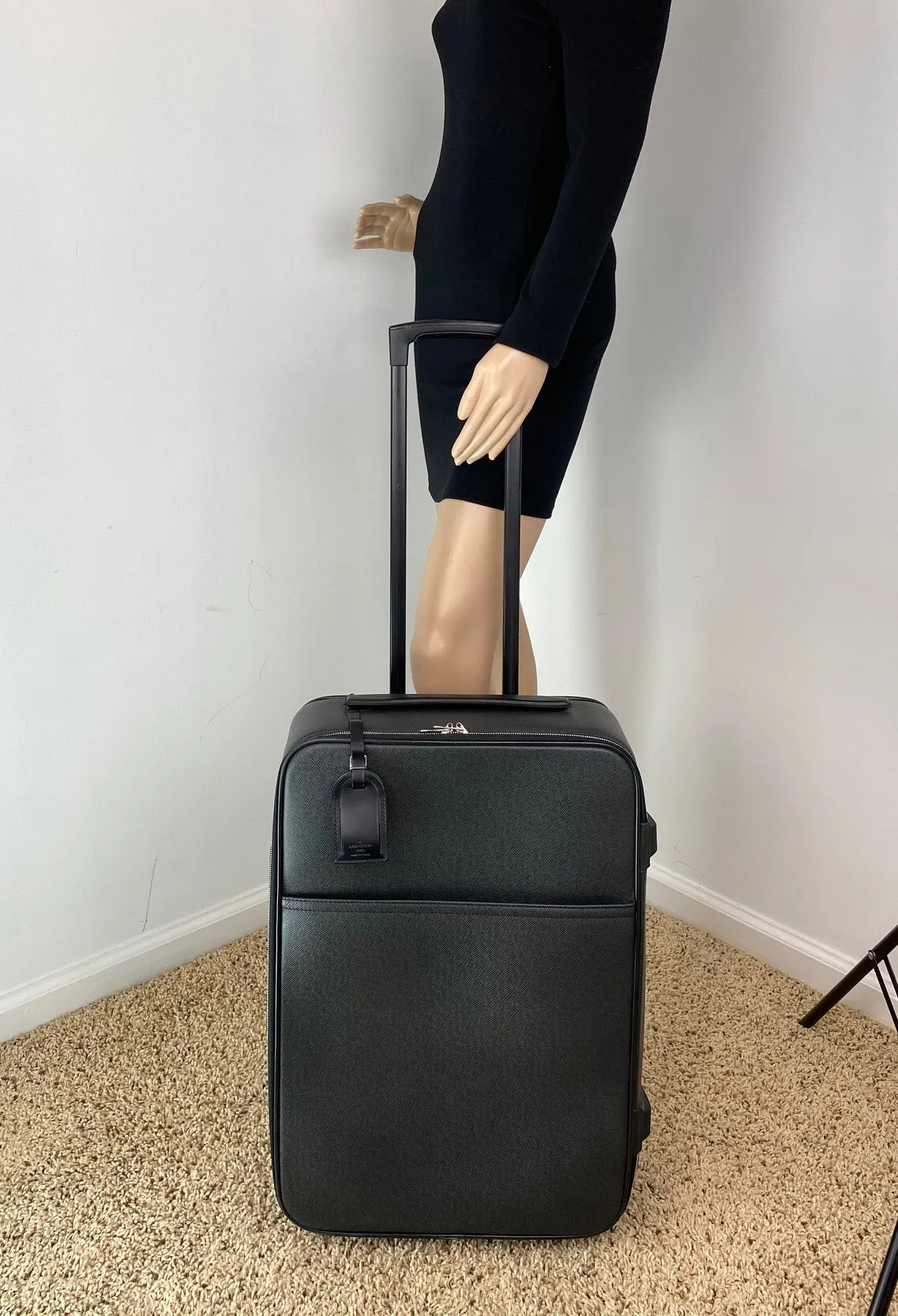 Louis Vuitton Pegase 60 Ardoise Taiga  Rolling suitcase carry on Luggage pre owned