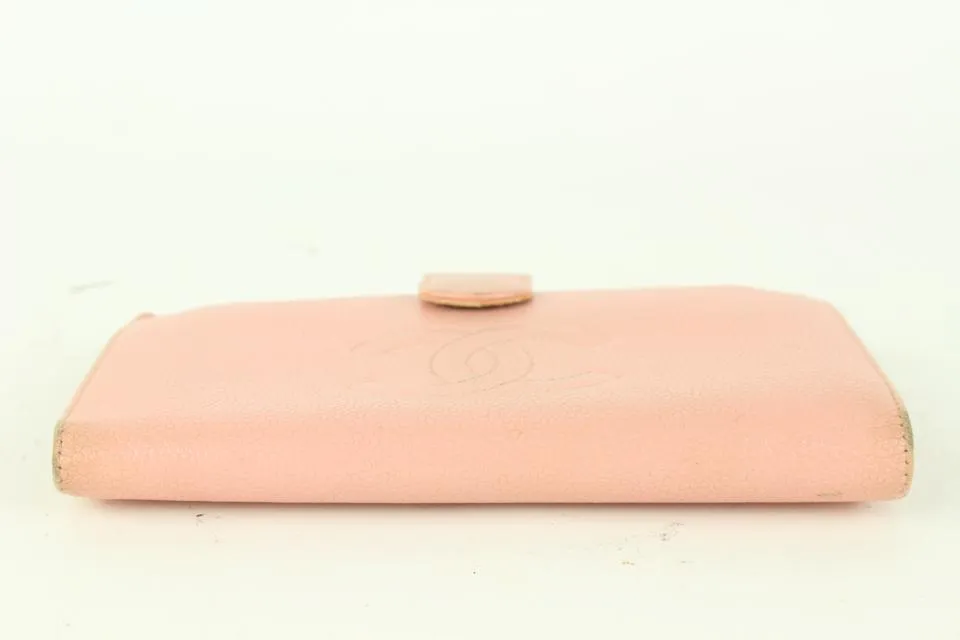 Louis Vuitton Pink Caviar Leather CC Long Flap Wallet Gusset  97ca25