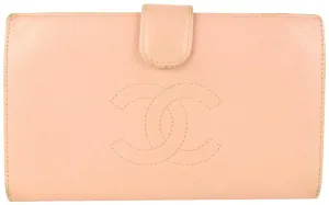Louis Vuitton Pink Caviar Leather CC Long Flap Wallet Gusset  97ca25