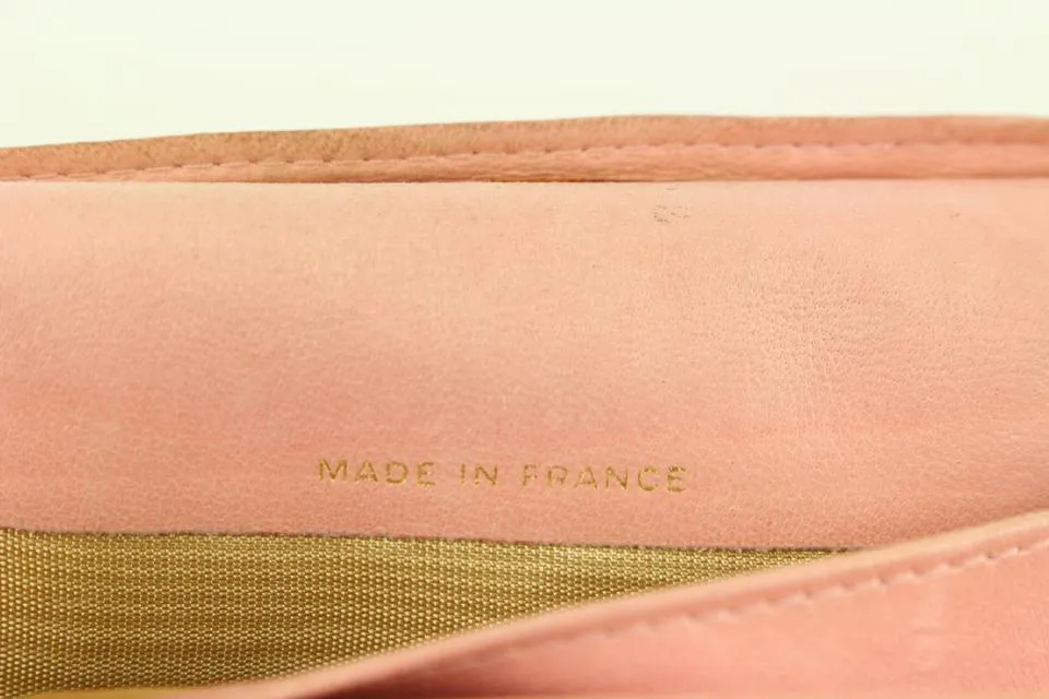 Louis Vuitton Pink Caviar Leather CC Long Flap Wallet Gusset  97ca25