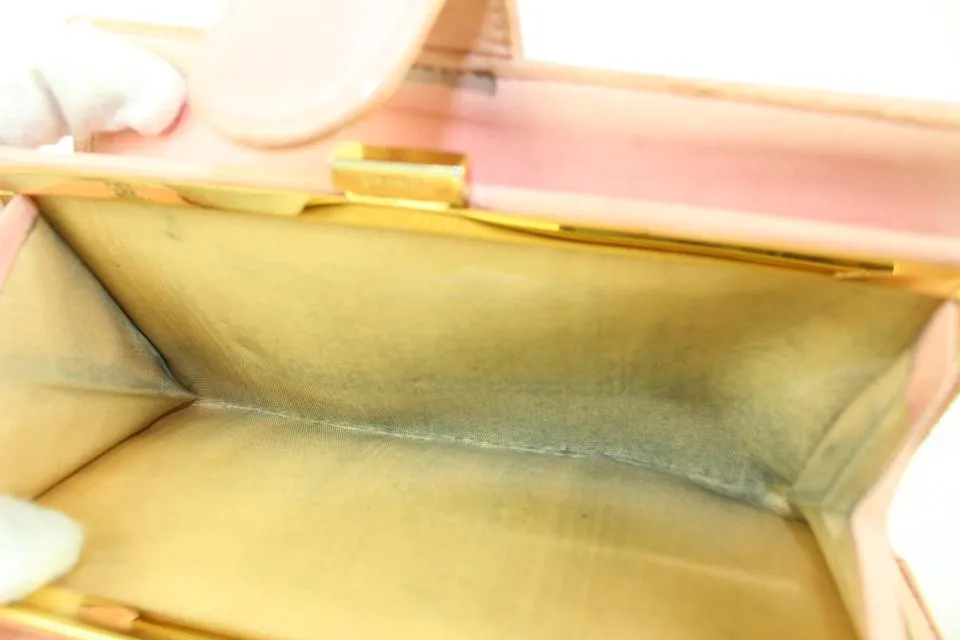 Louis Vuitton Pink Caviar Leather CC Long Flap Wallet Gusset  97ca25