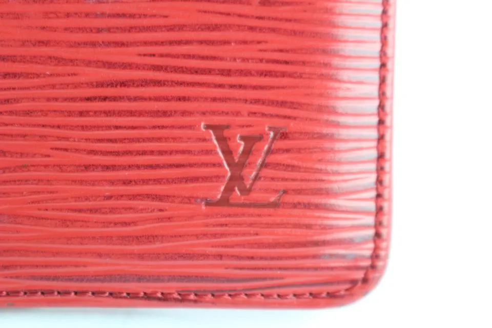Louis Vuitton Red Epi Card Holder Wallet 233771