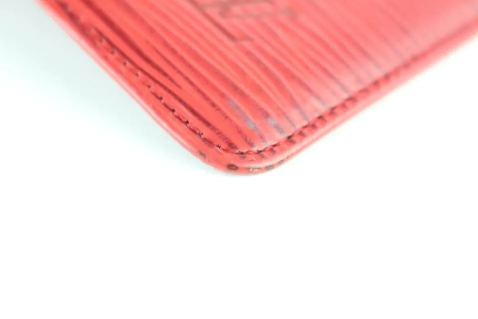 Louis Vuitton Red Epi Card Holder Wallet 233771