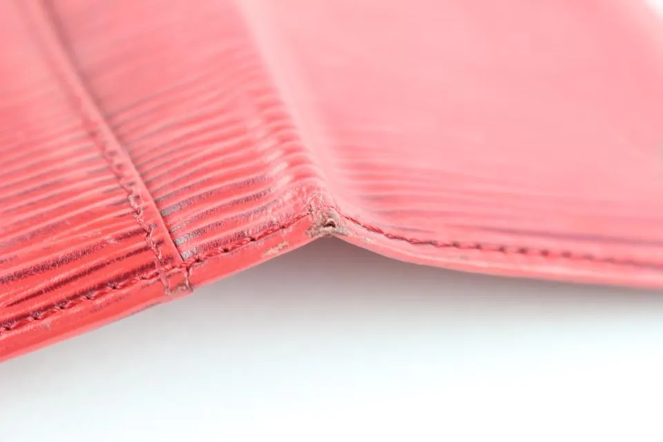 Louis Vuitton Red Epi Card Holder Wallet 233771