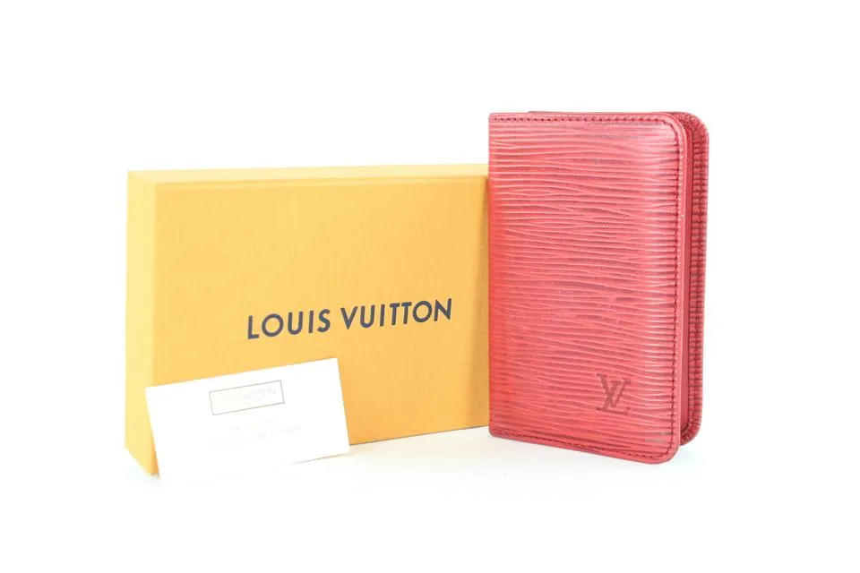 Louis Vuitton Red Epi Card Holder Wallet 233771